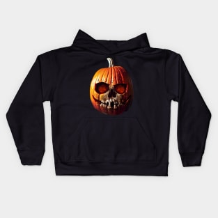 Scary Halloween Pumpkin Art Kids Hoodie